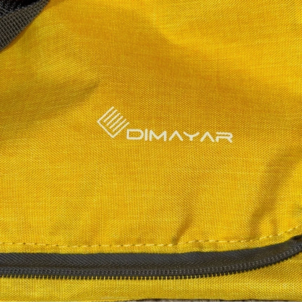 DIMAYAR Yellow and Gray Unisex Duffel Travel Bag